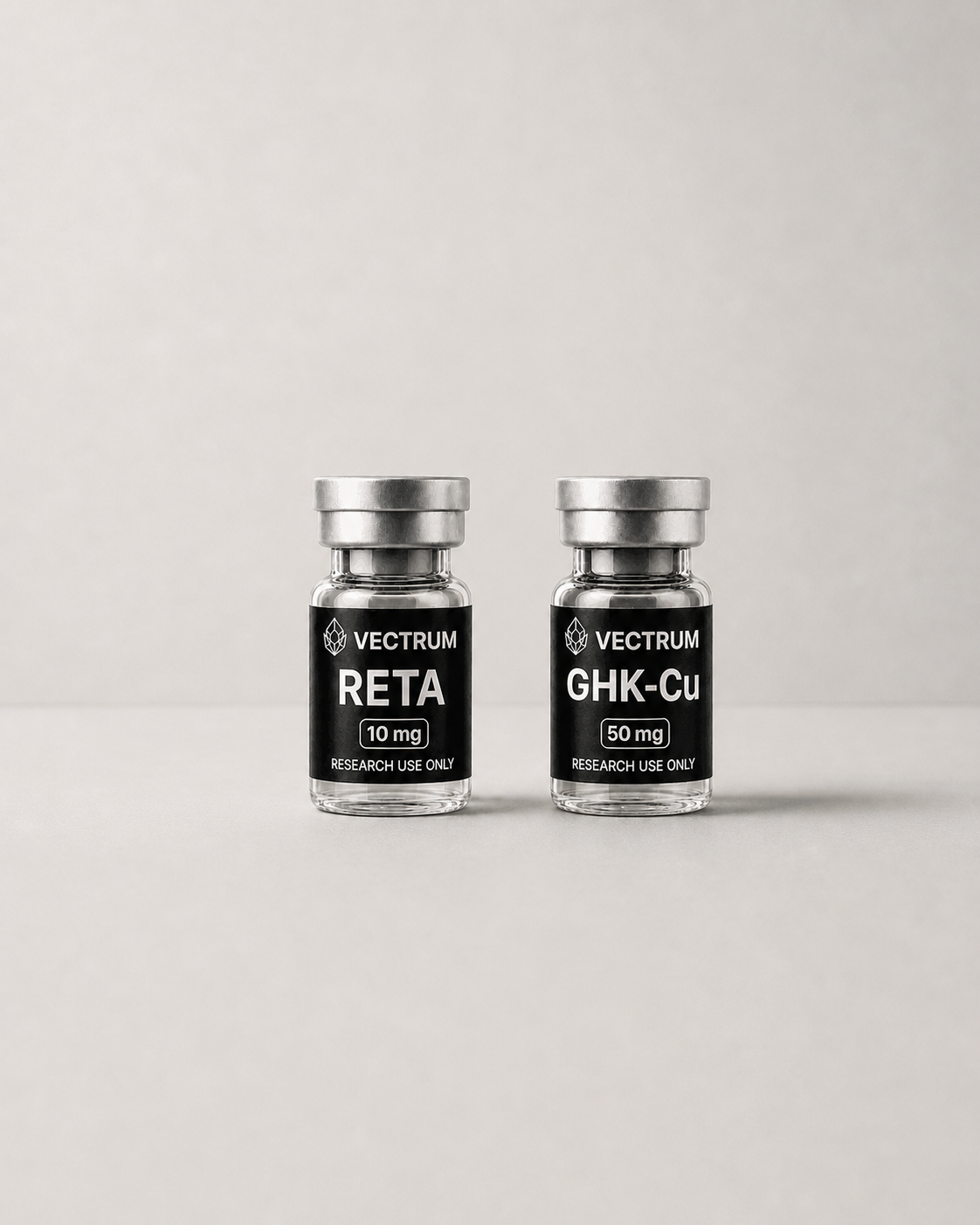 Retatrutide 10 mg and GHK-Cu 50 mg research bundle by Vectrum Peptides